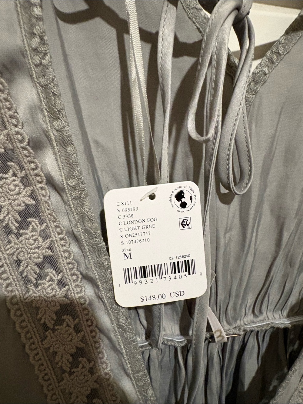 Free People Penelope Tunic Medium Color: London Fog NWT - Picture 4 of 5